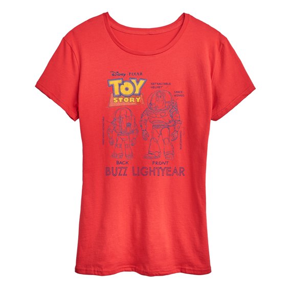 Toy Story 4 - Buzz Sketches - Women's Short Sleeve Graphic T-Shirt