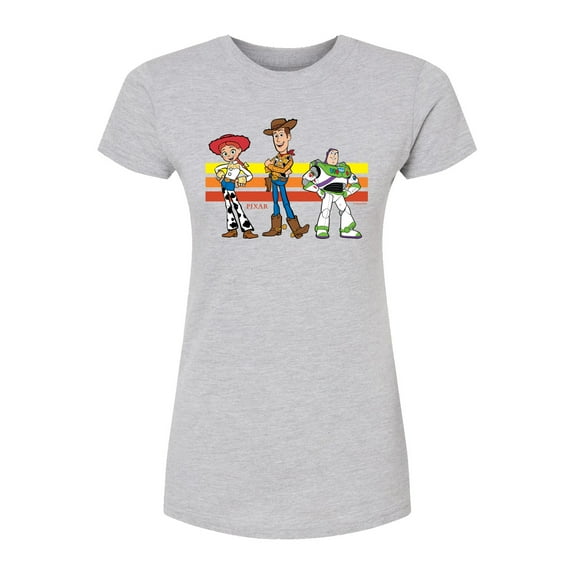 Toy Story 4 - Buzz, Woody, And Jessie - Juniors Fitted Short Sleeve Graphic T-Shirt