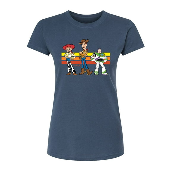 Toy Story 4 - Buzz, Woody, And Jessie - Juniors Fitted Short Sleeve Graphic T-Shirt