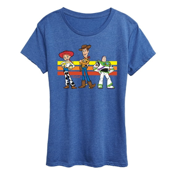 Toy Story 4 - Buzz, Woody, And Jessie - Women's Short Sleeve Graphic T-Shirt