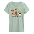 thumbnail image 1 of Toy Story 4 - Buzz, Woody, And Jessie - Women's Short Sleeve Graphic T-Shirt, 1 of 3