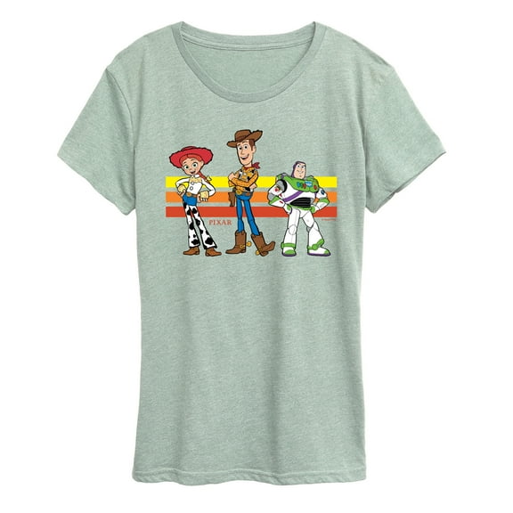 Toy Story 4 - Buzz, Woody, And Jessie - Women's Short Sleeve Graphic T-Shirt