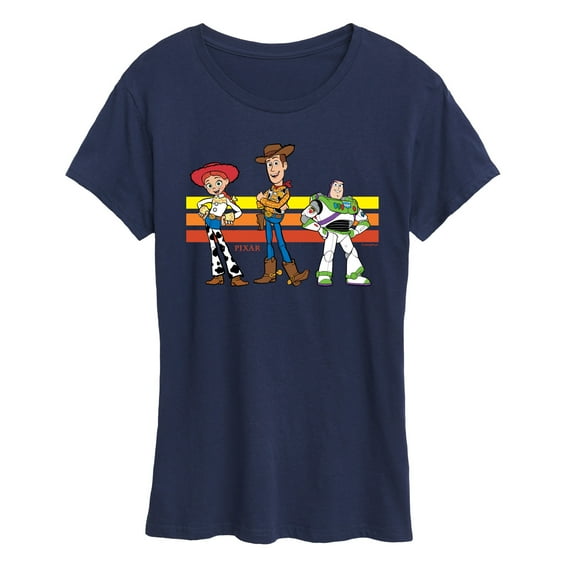 Toy Story 4 - Buzz, Woody, And Jessie - Women's Short Sleeve Graphic T-Shirt