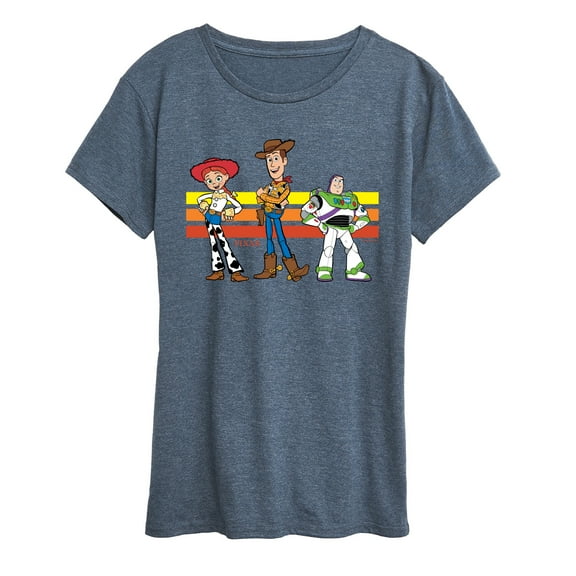 Toy Story 4 - Buzz, Woody, And Jessie - Women's Short Sleeve Graphic T-Shirt