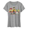 thumbnail image 1 of Toy Story 4 - Buzz, Woody, And Jessie - Women's Short Sleeve Graphic T-Shirt, 1 of 4