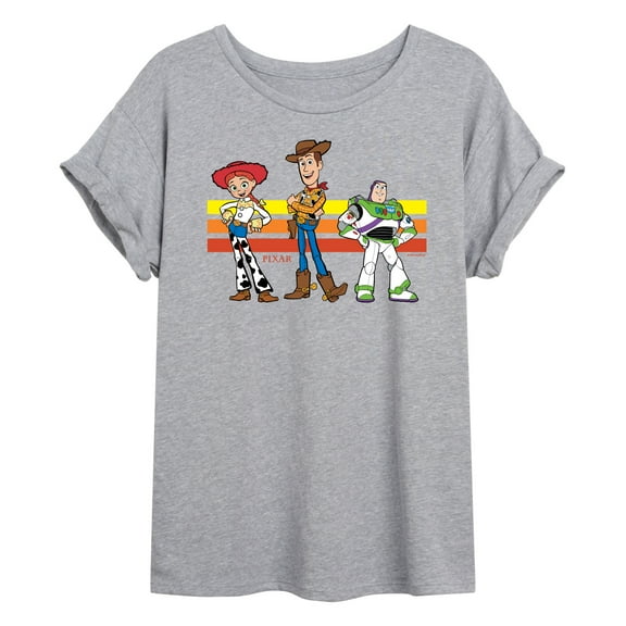 Toy Story 4 - Buzz, Woody, And Jessie - Womens Oversized Graphic T-Shirt