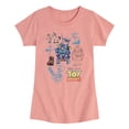 thumbnail image 1 of Toy Story 4 - Character Sketch - Toddler & Youth Girls Short Sleeve Graphic T-Shirt, 1 of 5