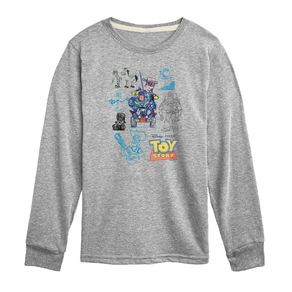 Toy Story 4 - Character Sketches - Toddler & Youth Long Sleeve Graphic T-Shirt