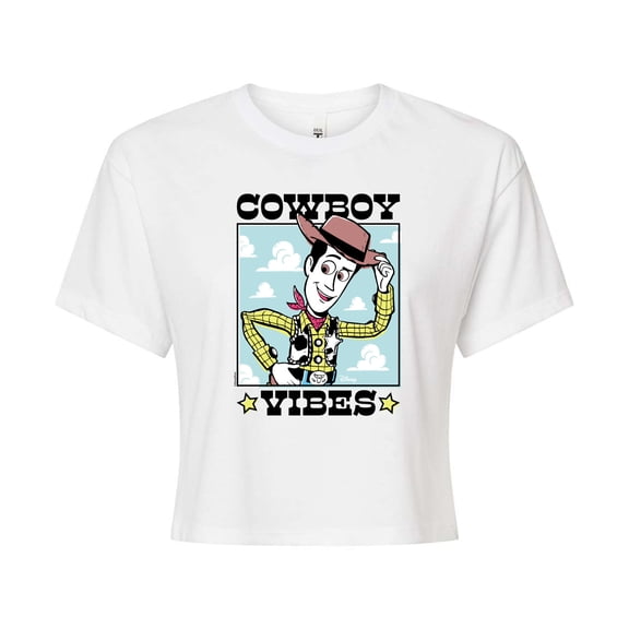 Toy Story 4 - Cowboy Vibes - Juniors Cropped Cotton Blend T-Shirt