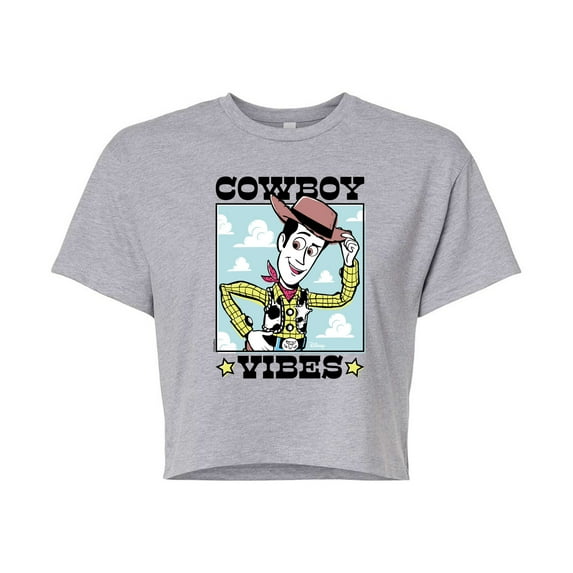 Toy Story 4 - Cowboy Vibes - Juniors Cropped Cotton Blend T-Shirt