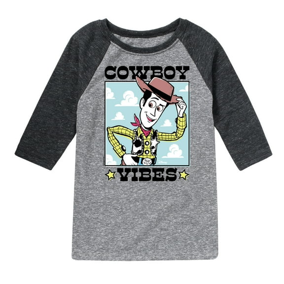 Toy Story 4 - Cowboy Vibes - Toddler & Youth Raglan Graphic T-Shirt