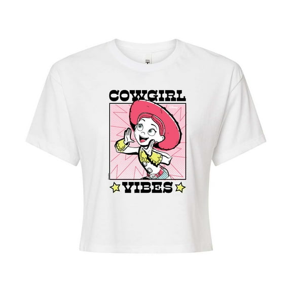 Toy Story 4 - Cowgirl Vibes - Juniors Cropped Cotton Blend T-Shirt