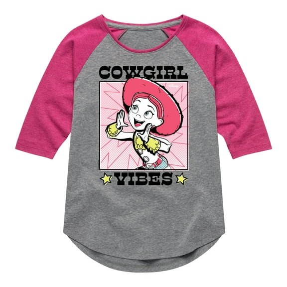 Toy Story 4 - Cowgirl Vibes - Toddler & Youth Girls Raglan Graphic T-Shirt