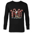 thumbnail image 1 of Toy Story 4 Forky Get Me Outta Here Candy Canes Holiday - Long Sleeve T-Shirt for Men - Customized-Black, 1 of 5