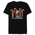 thumbnail image 1 of Toy Story 4 Forky Get Me Outta Here Candy Canes Holiday - Short Sleeve Blended T-Shirt for Adults - Customized-Black, 1 of 5