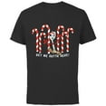thumbnail image 1 of Toy Story 4 Forky Get Me Outta Here Candy Canes Holiday - Short Sleeve Cotton T-Shirt for Adults - Customized-Black, 1 of 5