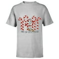 thumbnail image 1 of Toy Story 4 Forky Get Me Outta Here Candy Canes Holiday - Short Sleeve T-Shirt for Kids - Customized-Athletic Heather, 1 of 5