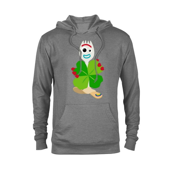 Toy Story 4 Forky Green Shamrock St. Patrick's Day - Pullover Hoodie for Adults - Customized-Graphite Heather