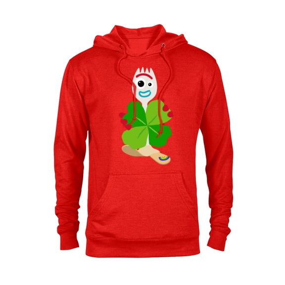 Toy Story 4 Forky Green Shamrock St. Patrick's Day - Pullover Hoodie for Adults - Customized-Red Heather