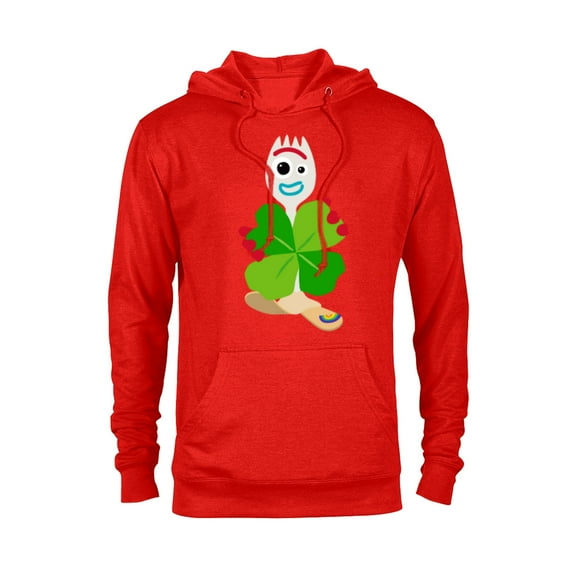 Toy Story 4 Forky Green Shamrock St. Patrick's Day - Pullover Hoodie for Adults - Customized-Red Heather