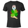thumbnail image 1 of Toy Story 4 Forky Green Shamrock St. Patrick's Day - Short Sleeve Blended T-Shirt for Adults - Customized-Black, 1 of 5