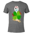 thumbnail image 1 of Toy Story 4 Forky Green Shamrock St. Patrick's Day - Short Sleeve Blended T-Shirt for Adults - Customized-Dark Heather, 1 of 5