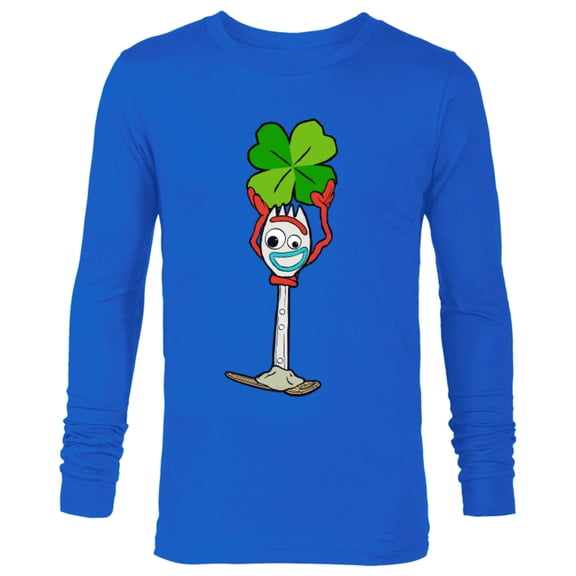 Toy Story 4 Forky Lucky Shamrock St. Patrick's Day - Long Sleeve T-Shirt for Men - Customized-Royal