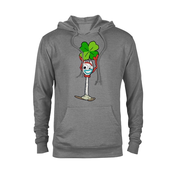 Toy Story 4 Forky Lucky Shamrock St. Patrick's Day - Pullover Hoodie for Adults - Customized-Graphite Heather