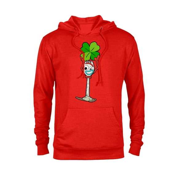 Toy Story 4 Forky Lucky Shamrock St. Patrick's Day - Pullover Hoodie for Adults - Customized-Red Heather