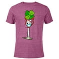 thumbnail image 1 of Toy Story 4 Forky Lucky Shamrock St. Patrick's Day - Short Sleeve Blended T-Shirt for Adults - Customized-Purple, 1 of 5