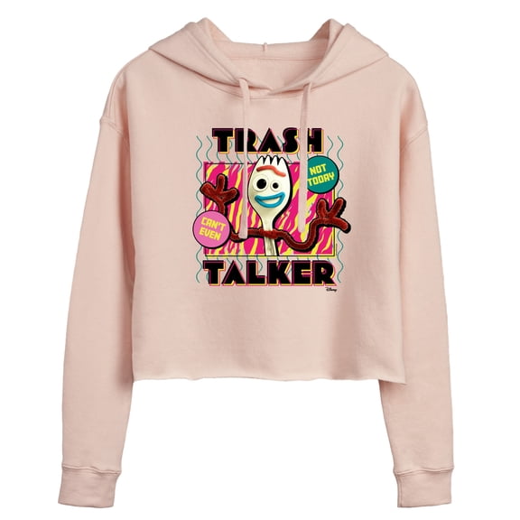 Toy Story 4 - Forky Trash Talker - Juniors Cropped Pullover Hoodie