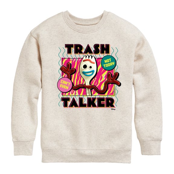 Toy Story 4 - Forky Trash Talker - Toddler & Youth Crewneck Fleece Sweatshirt