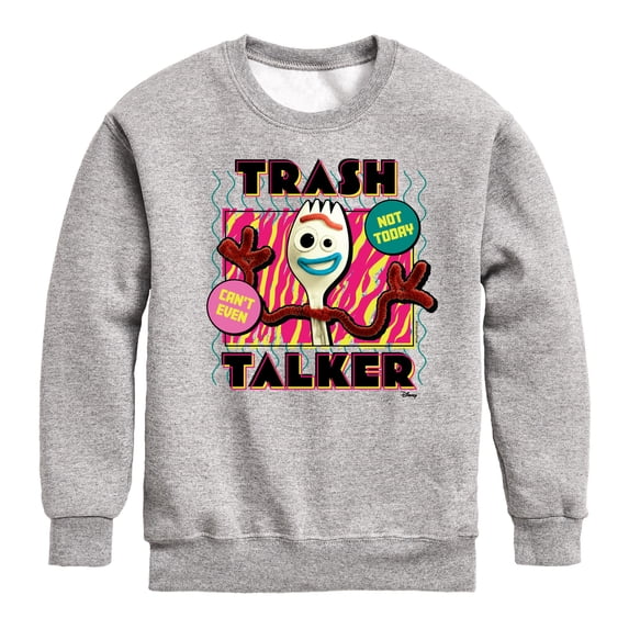 Toy Story 4 - Forky Trash Talker - Toddler & Youth Crewneck Fleece Sweatshirt
