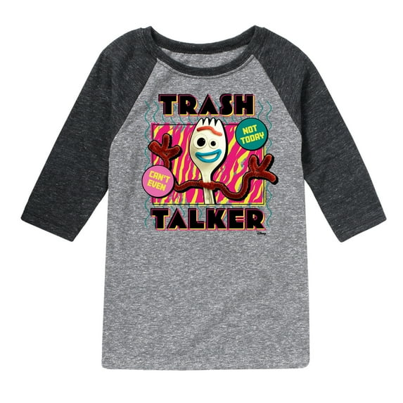 Toy Story 4 - Forky Trash Talker - Toddler & Youth Raglan Graphic T-Shirt