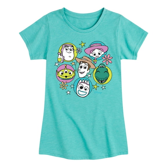 Toy Story 4 - Group Grid - Toddler & Youth Girls Short Sleeve Graphic T-Shirt