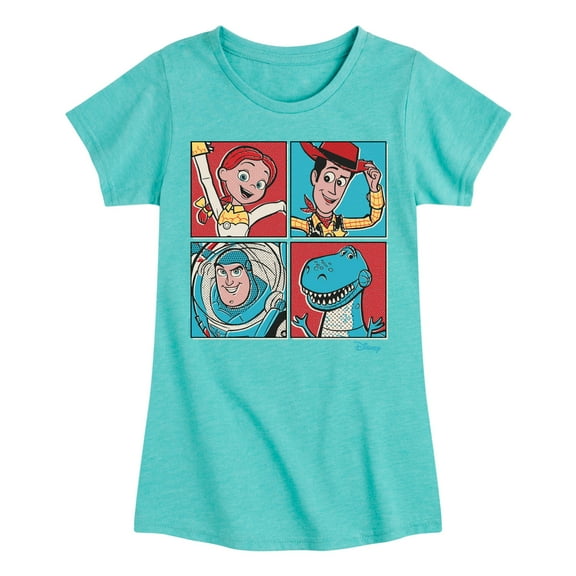 Toy Story 4 - Group Grid - Toddler & Youth Girls Short Sleeve Graphic T-Shirt