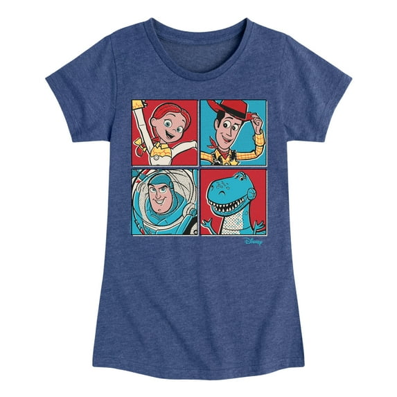 Toy Story 4 - Group Grid - Toddler & Youth Girls Short Sleeve Graphic T-Shirt