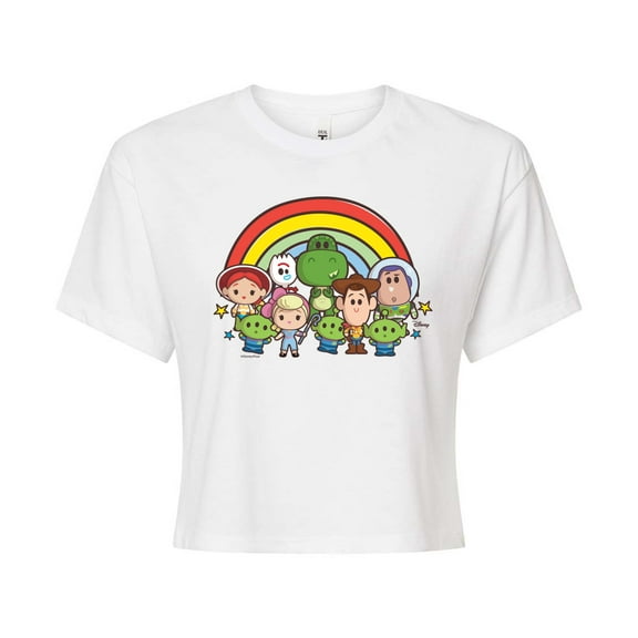 Toy Story 4 - Group Shot - Juniors Cropped Cotton Blend T-Shirt
