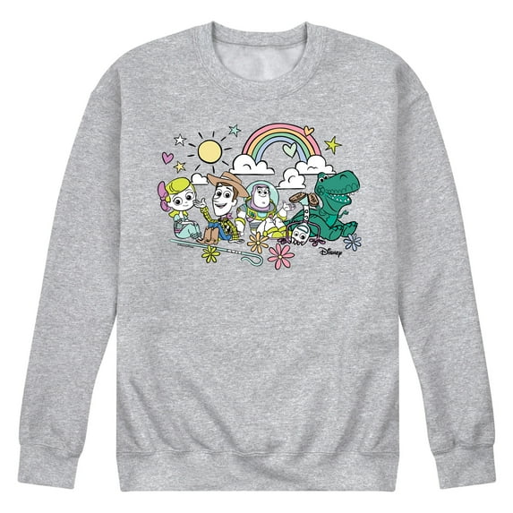 Toy Story 4 - Group Sitting - Men's Crew Neck Fleece Pullover