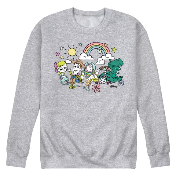 Toy Story 4 - Group Sitting - Men's Crew Neck Fleece Pullover