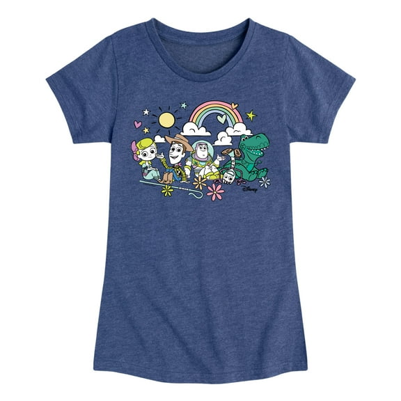 Toy Story 4 - Group Sitting - Toddler & Youth Girls Short Sleeve Graphic T-Shirt