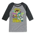 thumbnail image 1 of Toy Story 4 - I Do My Own Stunts Woody And Buzz - Toddler & Youth Raglan Graphic T-Shirt, 1 of 4