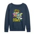 thumbnail image 1 of Toy Story 4 - I Do My Own Stunts Woody And Buzz - Women's Lightweight French Terry Long Sleeve Shirt, 1 of 5