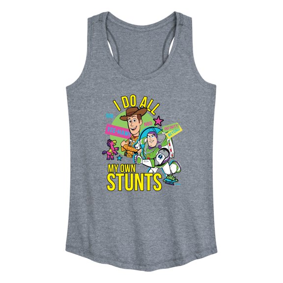 Toy Story 4 - I Do My Own Stunts Woody And Buzz - Women's Racerback Tank Top