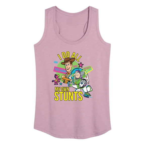 Toy Story 4 - I Do My Own Stunts Woody And Buzz - Women's Racerback Tank Top