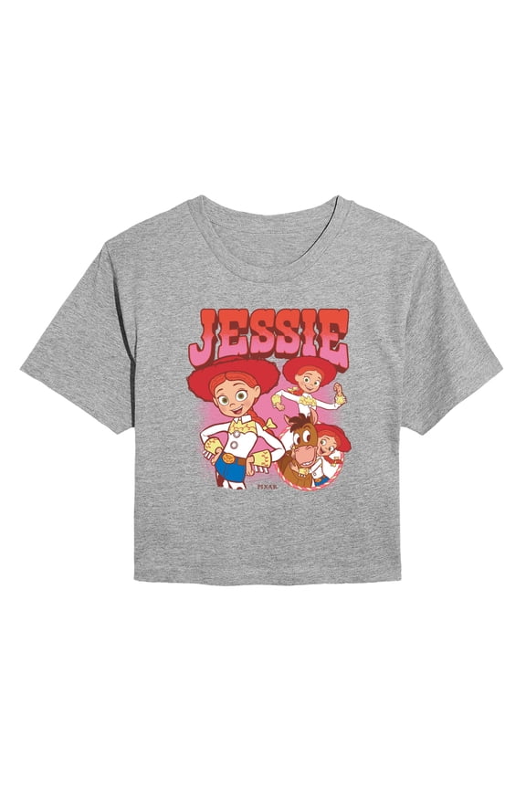 Toy Story 4 - Jessie And Bullseye - Juniors Cropped Short Sleeve Graphic T-Shirt