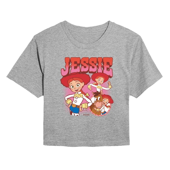 Toy Story 4 - Jessie And Bullseye - Juniors Cropped Short Sleeve Graphic T-Shirt