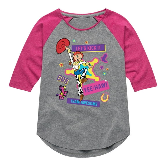 Toy Story 4 - Jessie - Toddler & Youth Girls Raglan Graphic T-Shirt