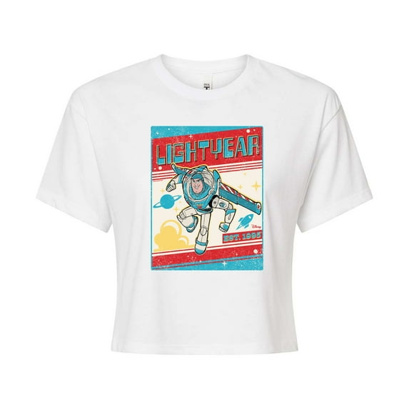 Toy Story 4 - Lightyear Est. 1995 - Juniors Cropped Cotton Blend T-Shirt