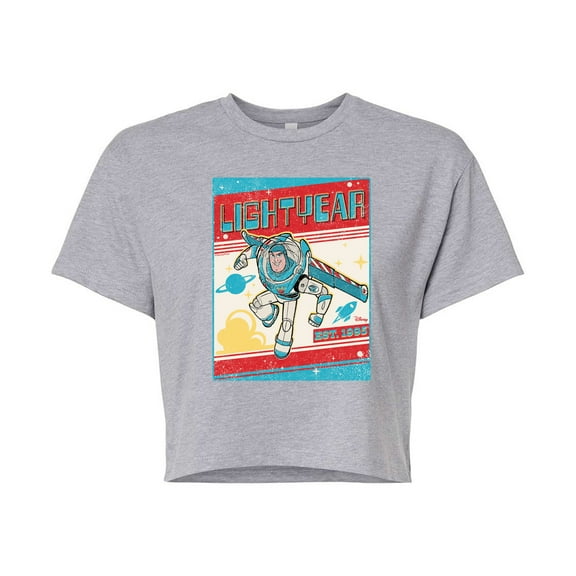 Toy Story 4 - Lightyear Est. 1995 - Juniors Cropped Cotton Blend T-Shirt